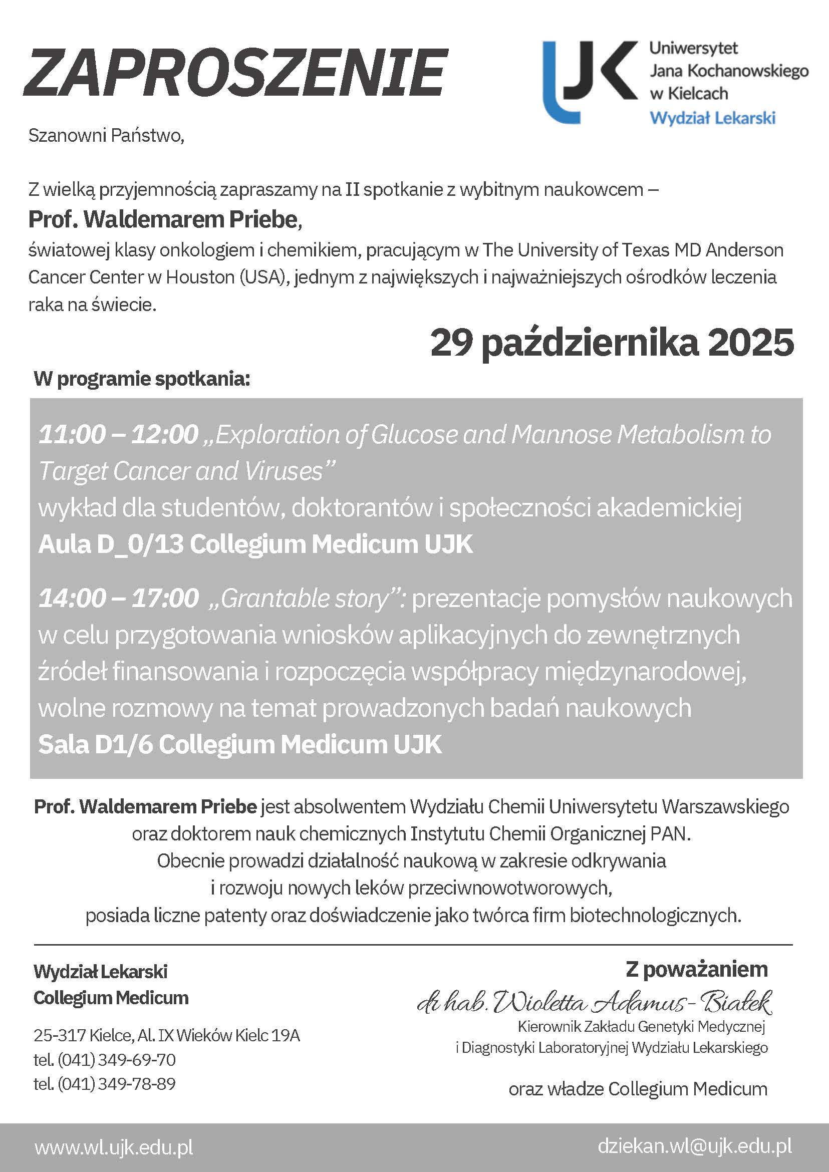 Zaproszenie na prelekcje 29102025