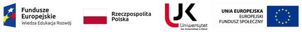 logo Fundusze Europejskie Wiedza Edukacja Rozwój Flaga RP logo UJK logo UE Europejski Fundusz Społeczny